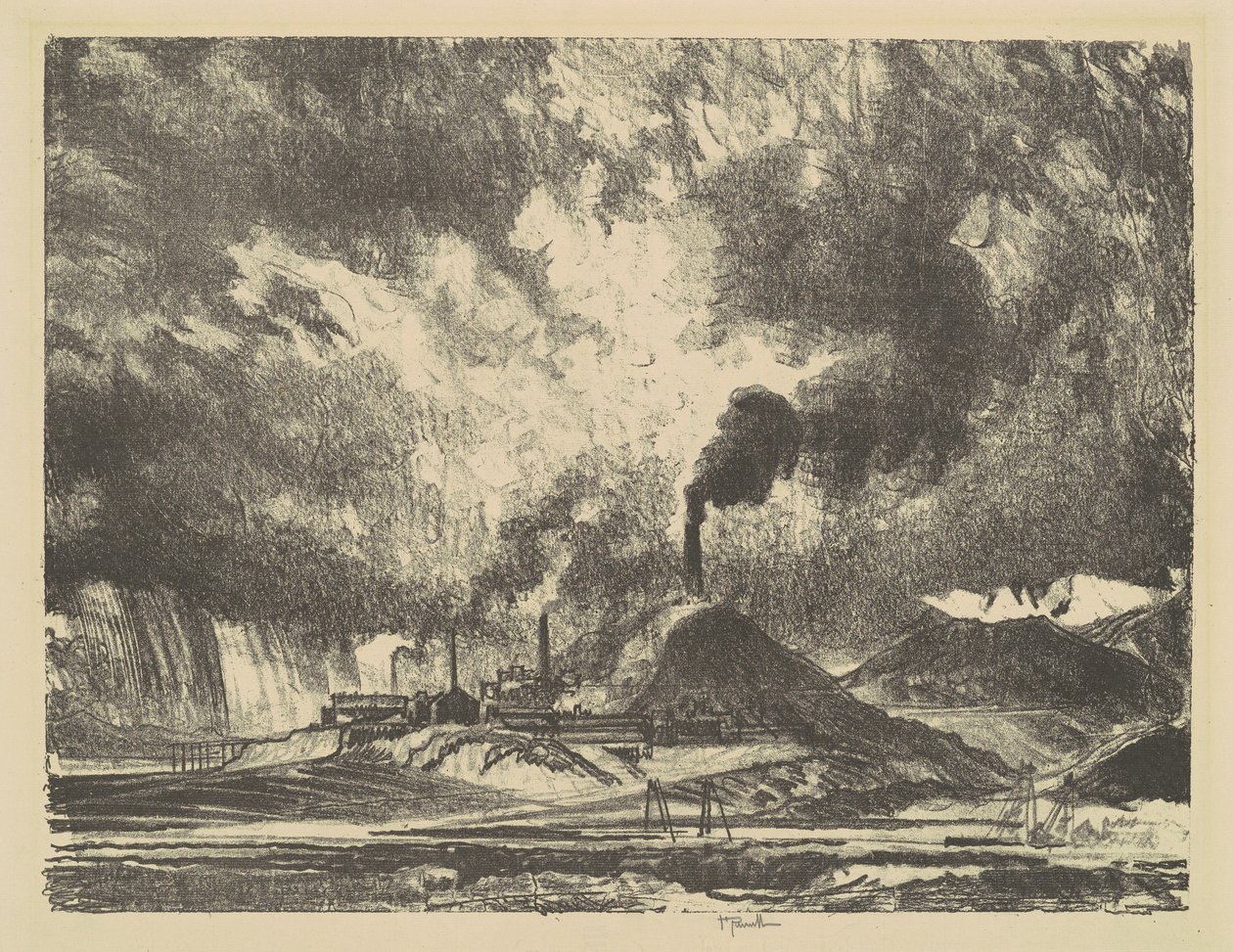 Anakonda, Montana, 1915. by Joseph Pennell