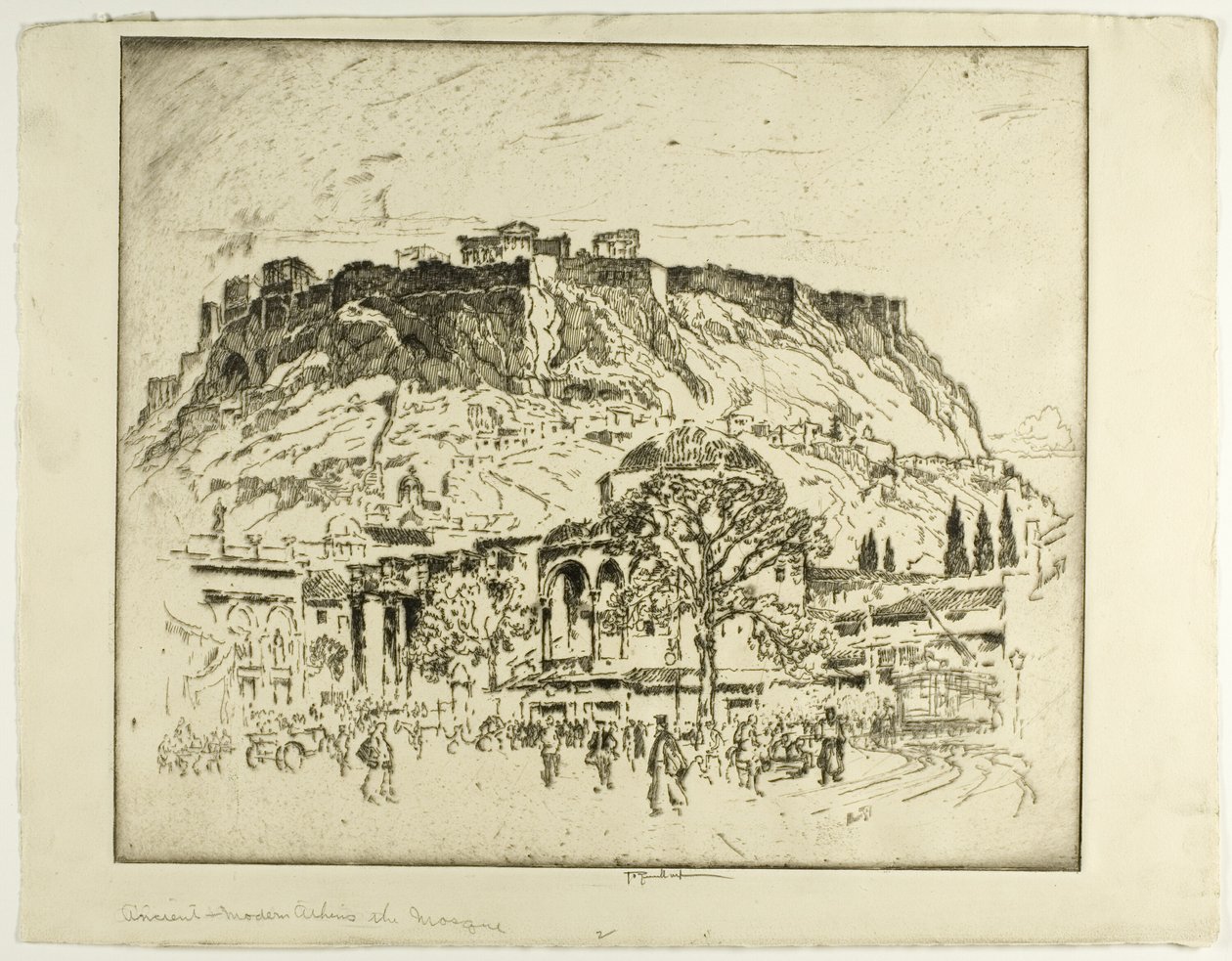Antik, Ortaçağ ve Modern Atina, Cami by Joseph Pennell