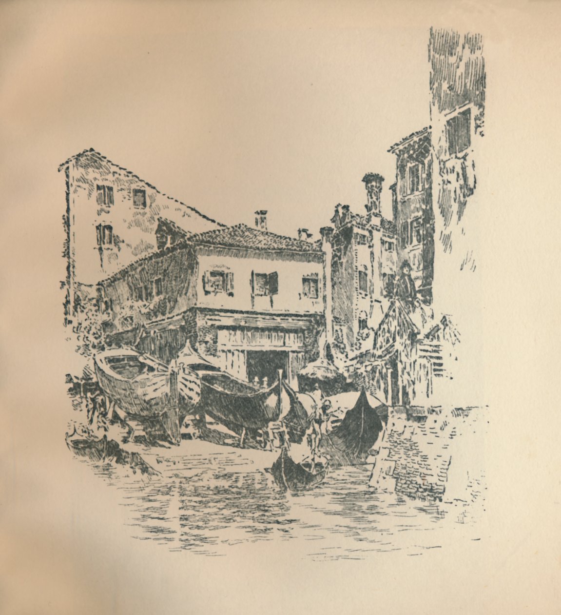 Tekne İnşası, Venedik, 1905, 1925. by Joseph Pennell