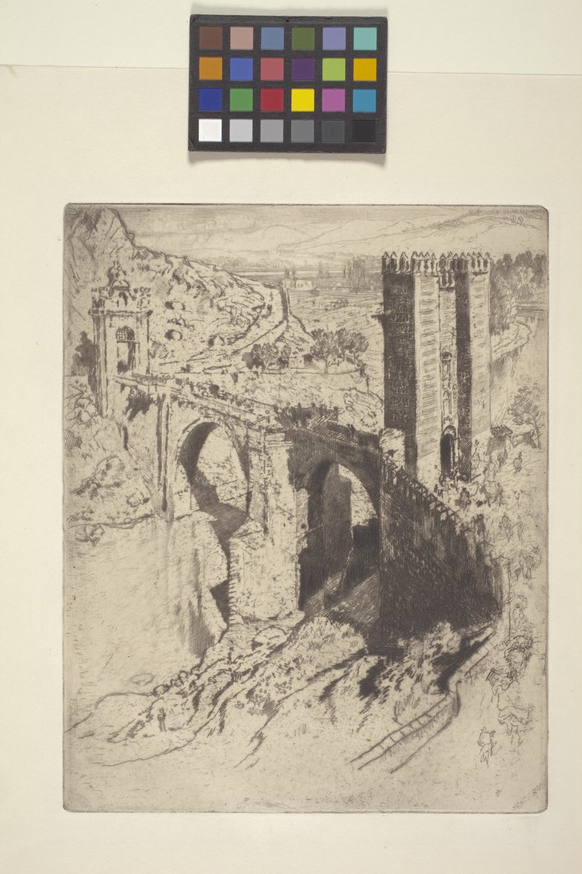 Alcantara Köprüsü (gravür) by Joseph Pennell