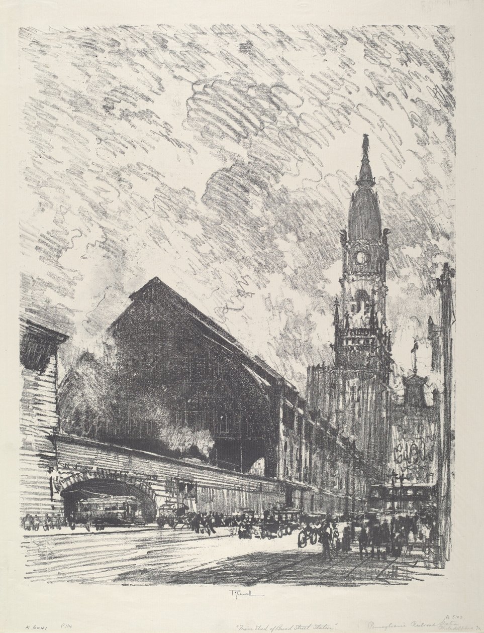 Geniş Aziz İstasyonu by Joseph Pennell
