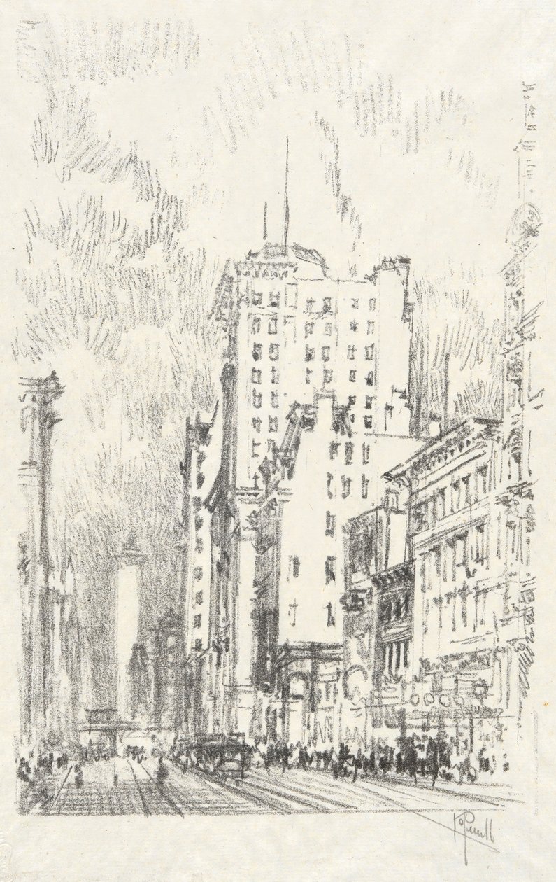 Broadway Üstü 23. Cadde, Iconophile Club Koleksiyonunda 11. by Joseph Pennell
