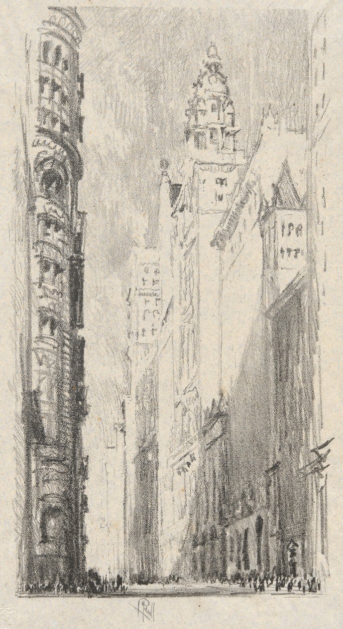 Broadway Kuleleri by Joseph Pennell
