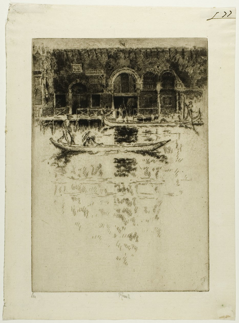 Bizans Sarayı, Venedik by Joseph Pennell