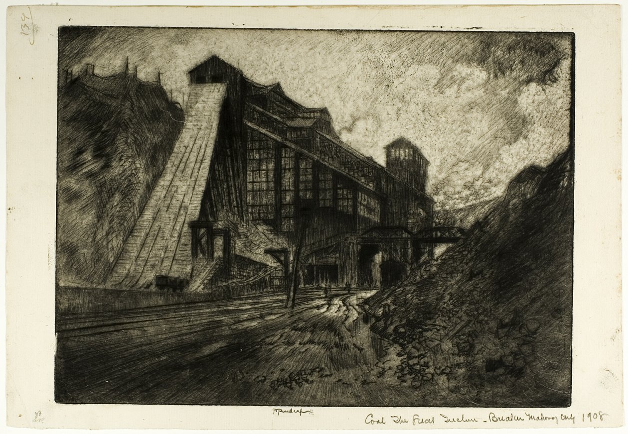 Kömür—Büyük Eğim, Kırıcı, Mahanoy Şehri by Joseph Pennell