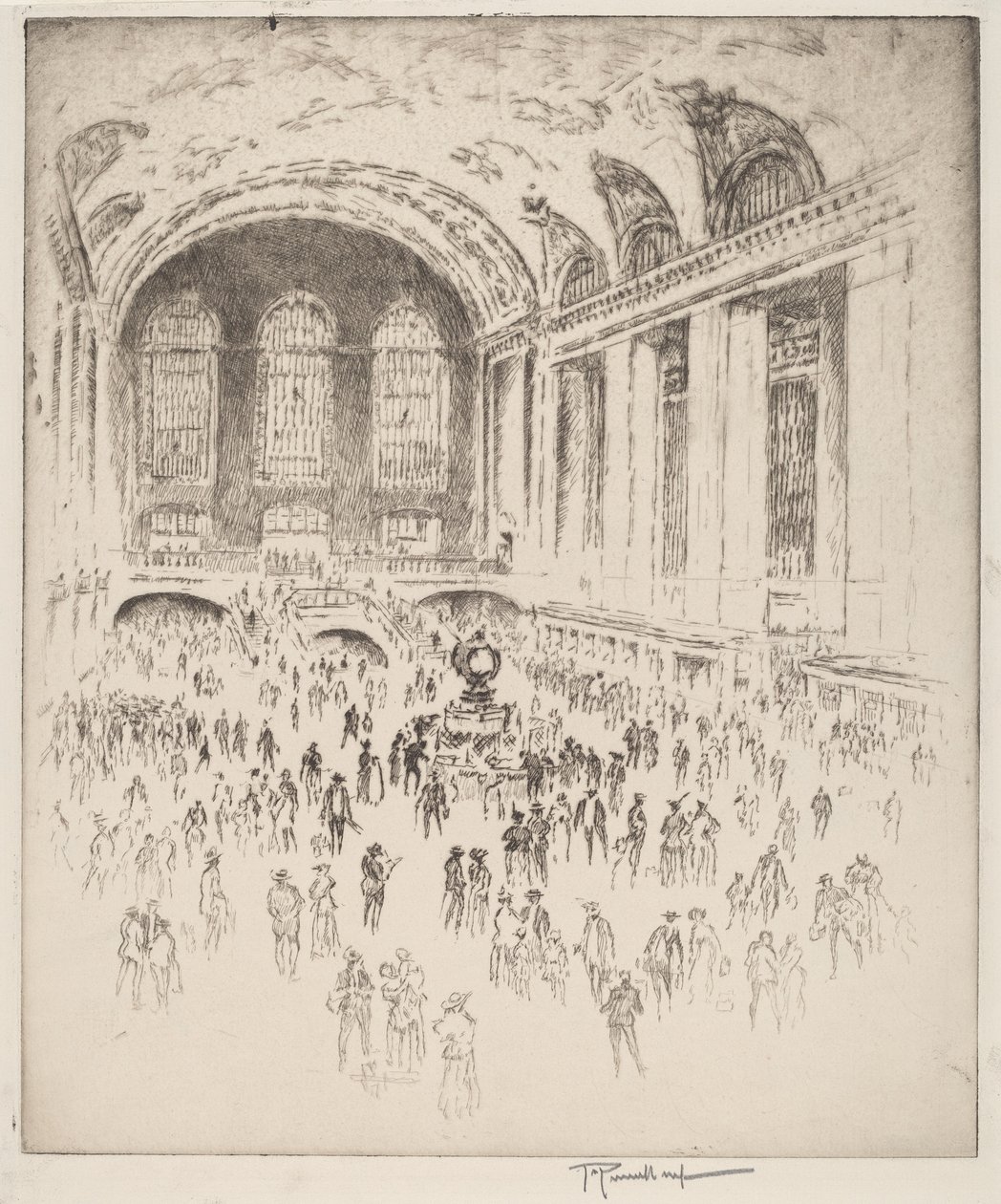 Salon, Grand Central, New York by Joseph Pennell