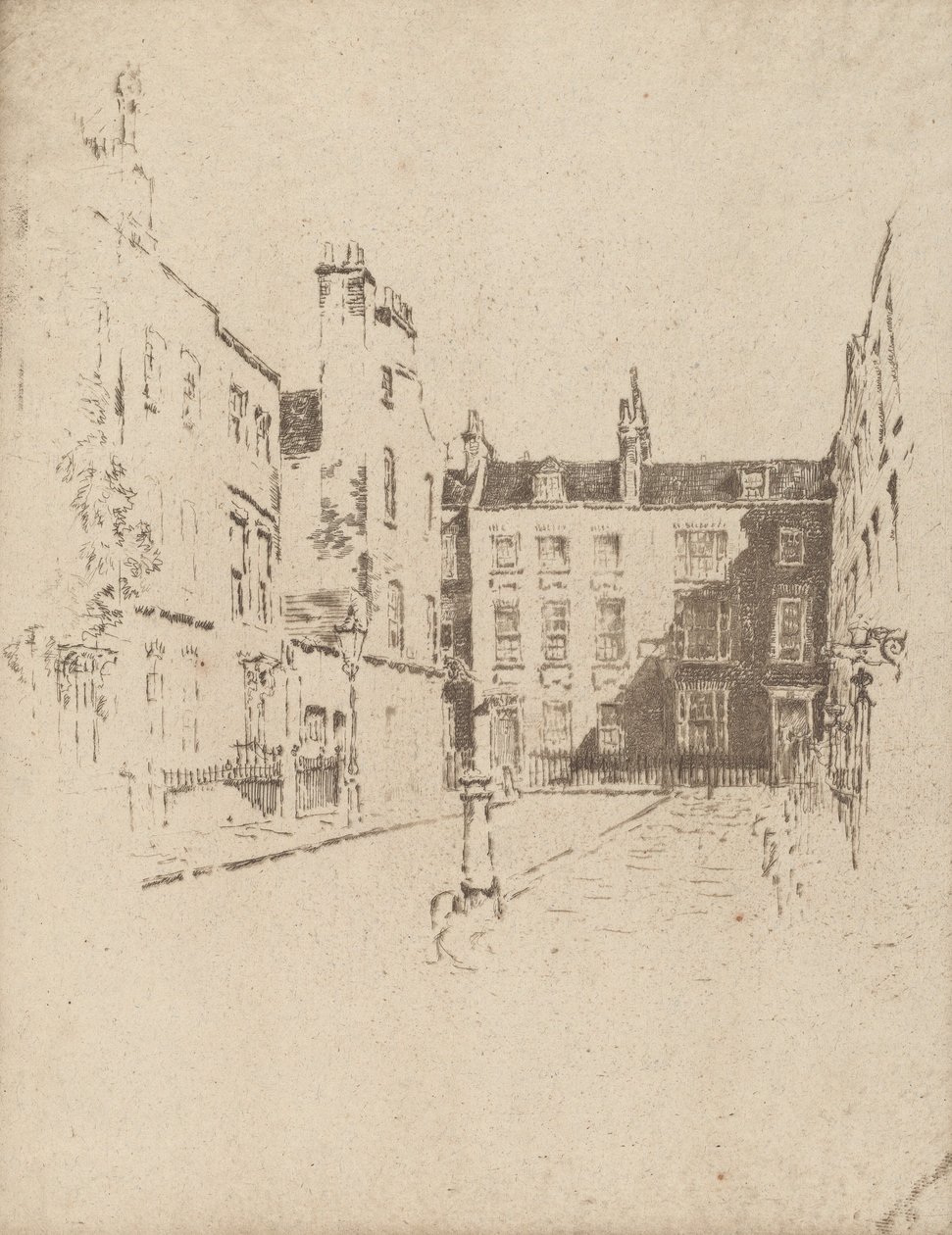 Cowley Caddesi, Westminster, 1906. by Joseph Pennell