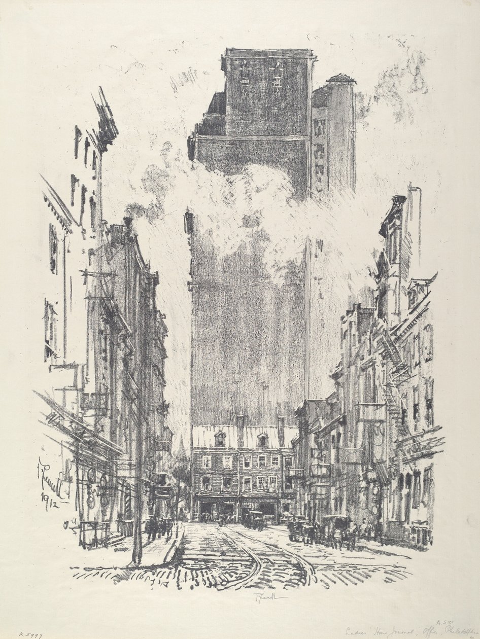 Aşağı Sansom Caddesi by Joseph Pennell