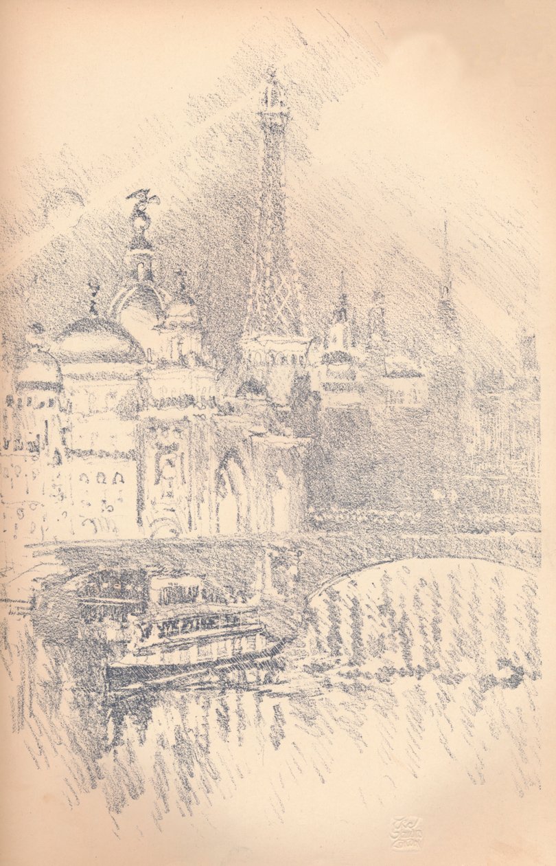 Erken Akşam Etkisi, Paris Sergisi, 1901 by Joseph Pennell