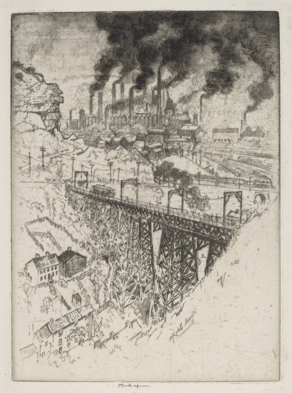 Edgar Thomson İşleri, Bessemer by Joseph Pennell