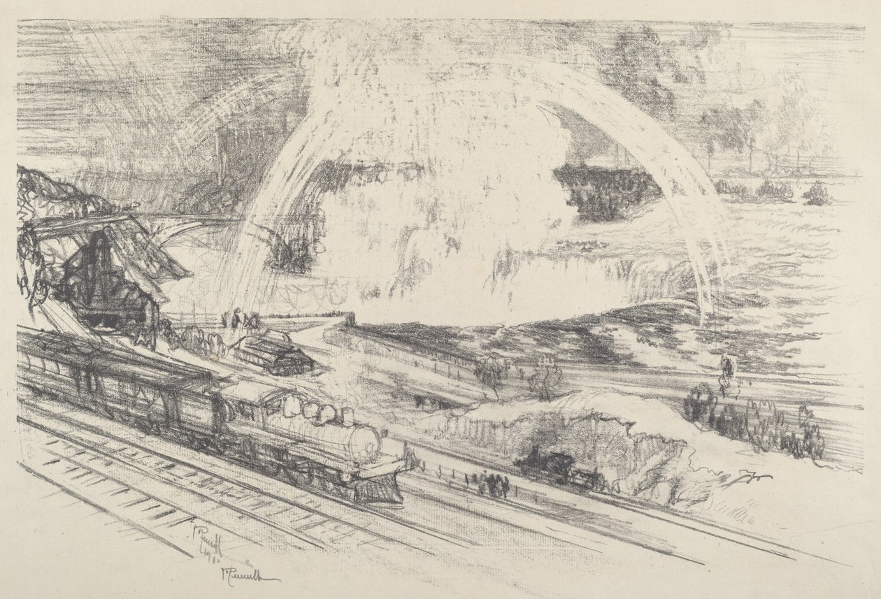 Şelale İstasyonu, Niagara by Joseph Pennell