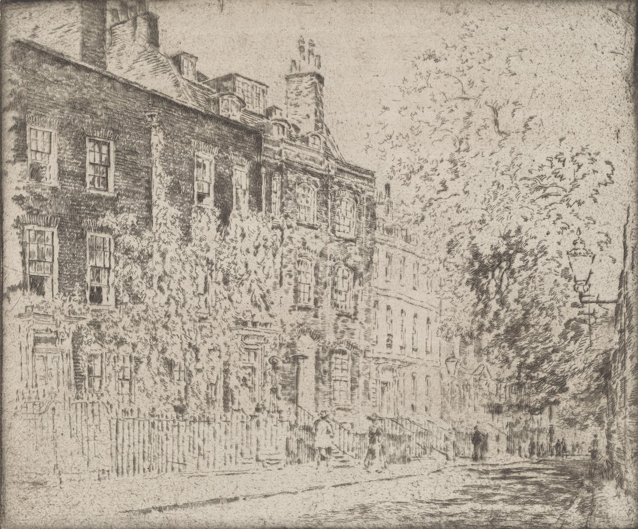 Great College Street, Westminster, 1904. by Joseph Pennell