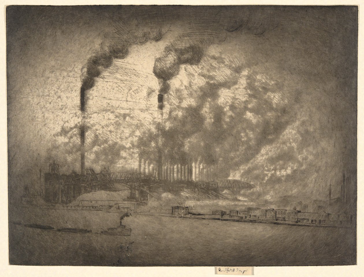 Illinois Çelik Şirketi by Joseph Pennell
