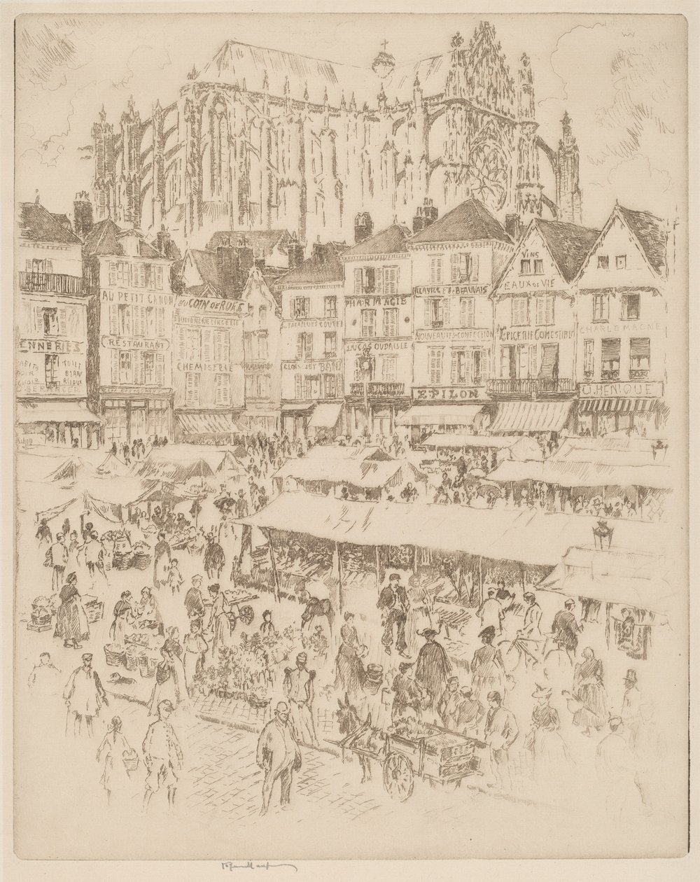 Yer, Beauvais by Joseph Pennell