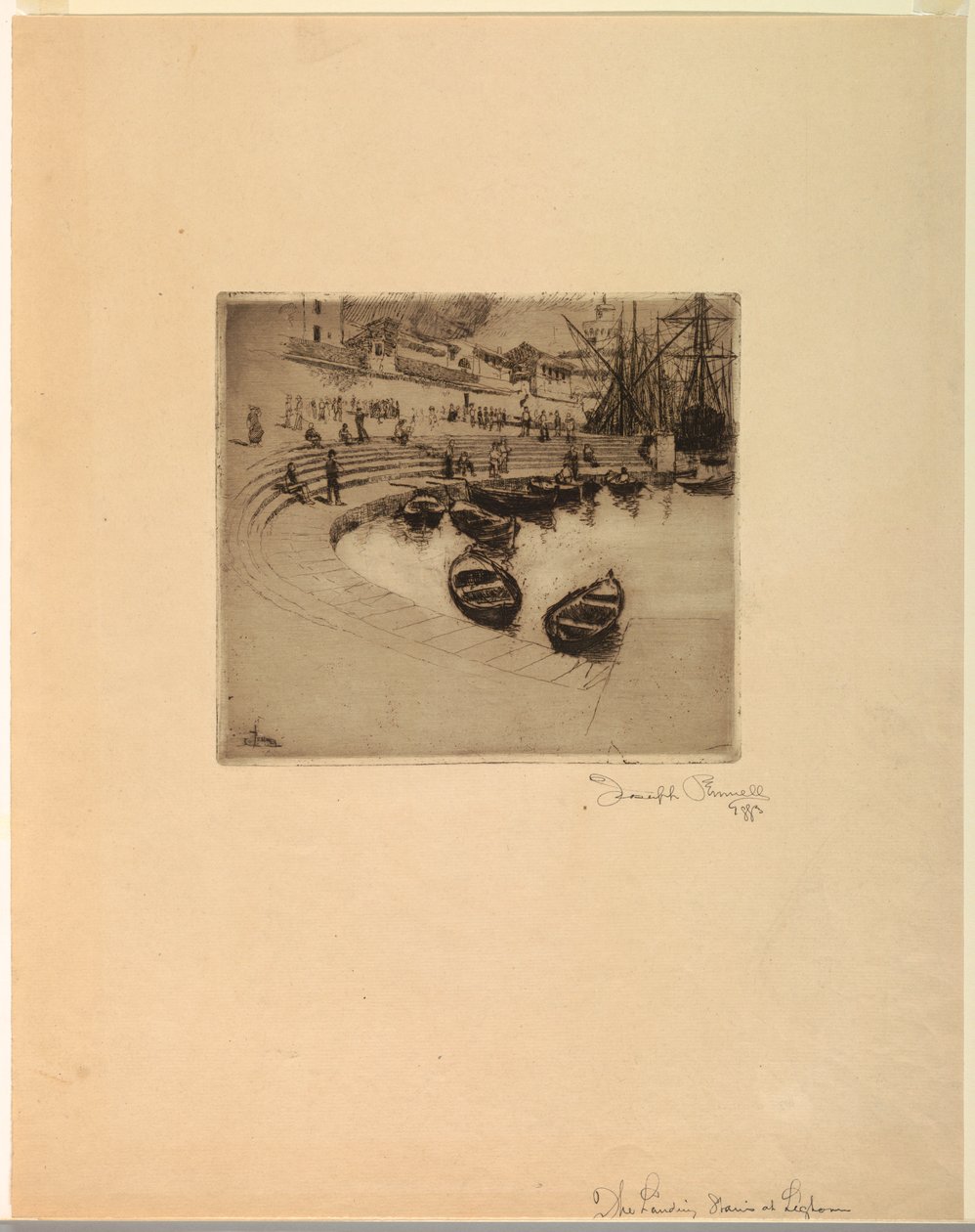 İniş Yeri, Leghorn by Joseph Pennell