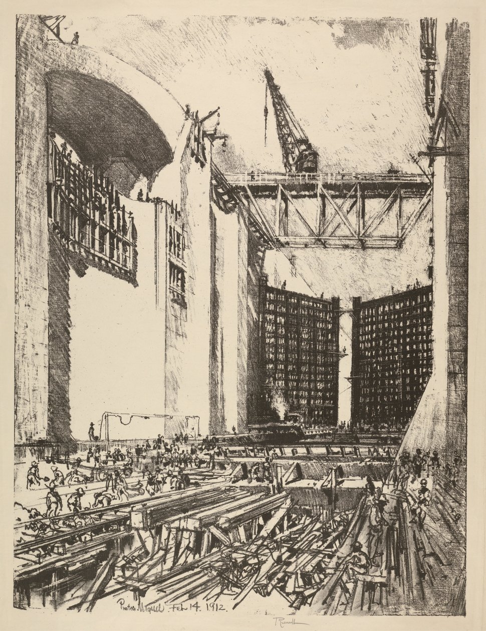 Pedro Miguel Lock'un Yerini Döşemek by Joseph Pennell
