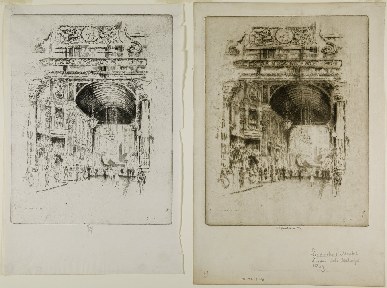Leadenhall Pazarı, II by Joseph Pennell