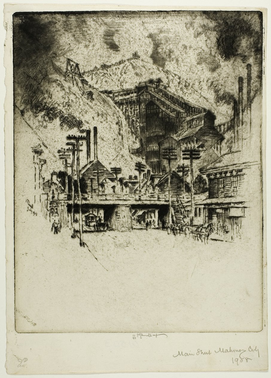 Ana Cadde, Mahanoy Şehri by Joseph Pennell