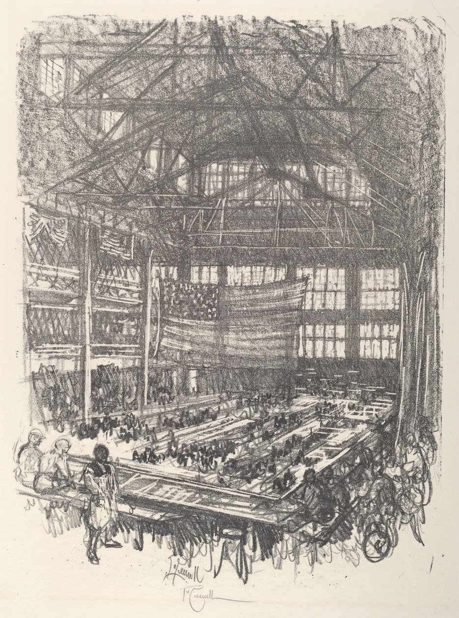 Tüfek Yapımı, 1917. by Joseph Pennell
