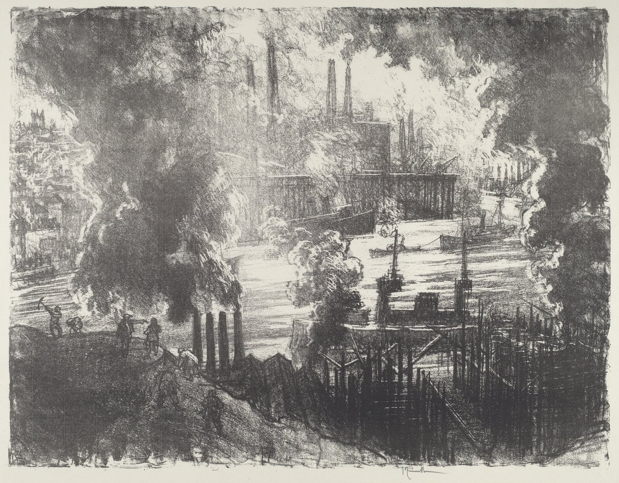 Mühimmat Nehri, 1916. by Joseph Pennell