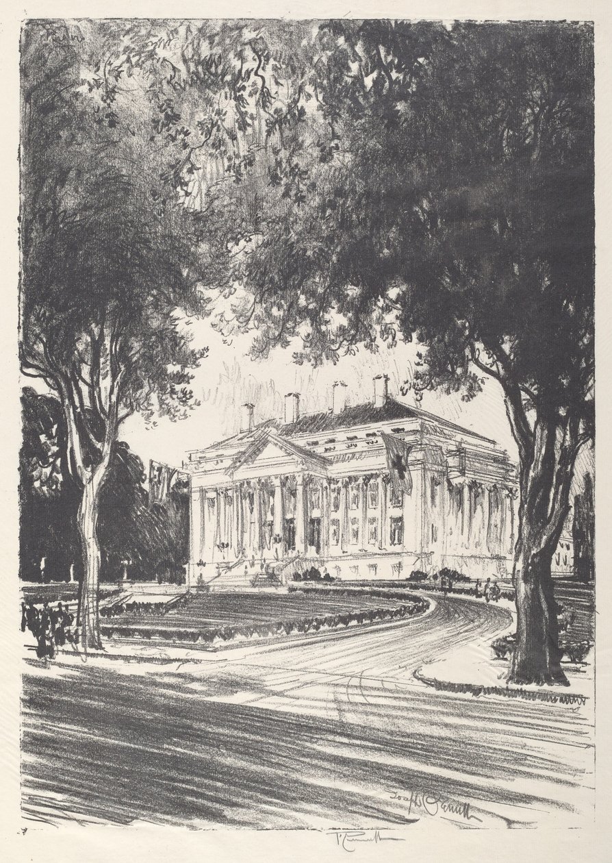 Ulusal Kızıl Haç Karargahı, Washington, 1919. by Joseph Pennell