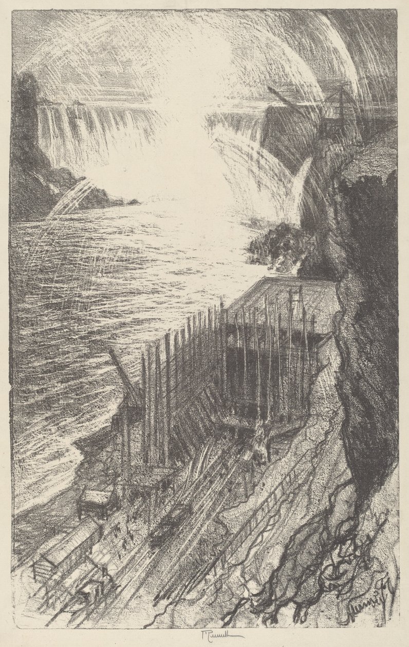 Niagara Gökkuşağı, 1910. by Joseph Pennell