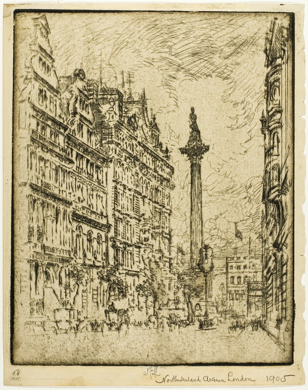 Northumberland Caddesi by Joseph Pennell