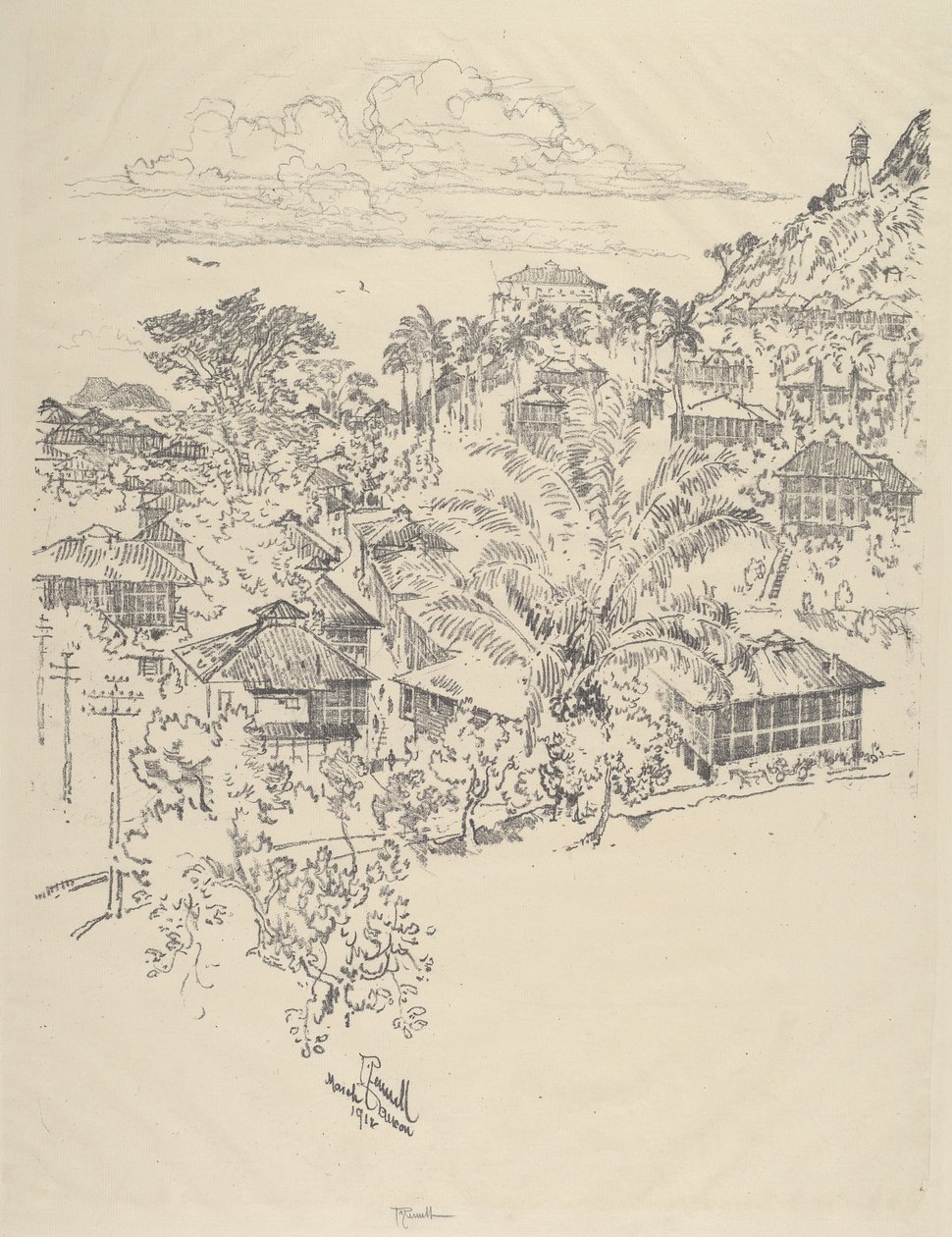 Resmi Ancon, 1912. by Joseph Pennell