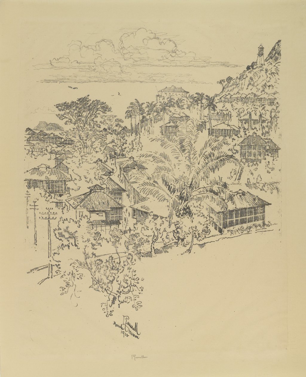 Resmi Ancon. Yönetim Binaları, 1912 by Joseph Pennell