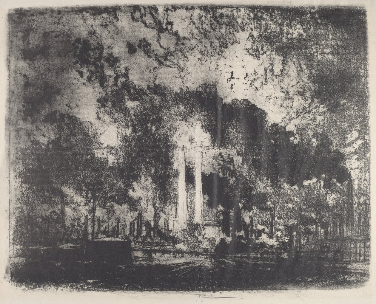 Petrol Rafinerisi, Whiting, Indiana, 1915. by Joseph Pennell