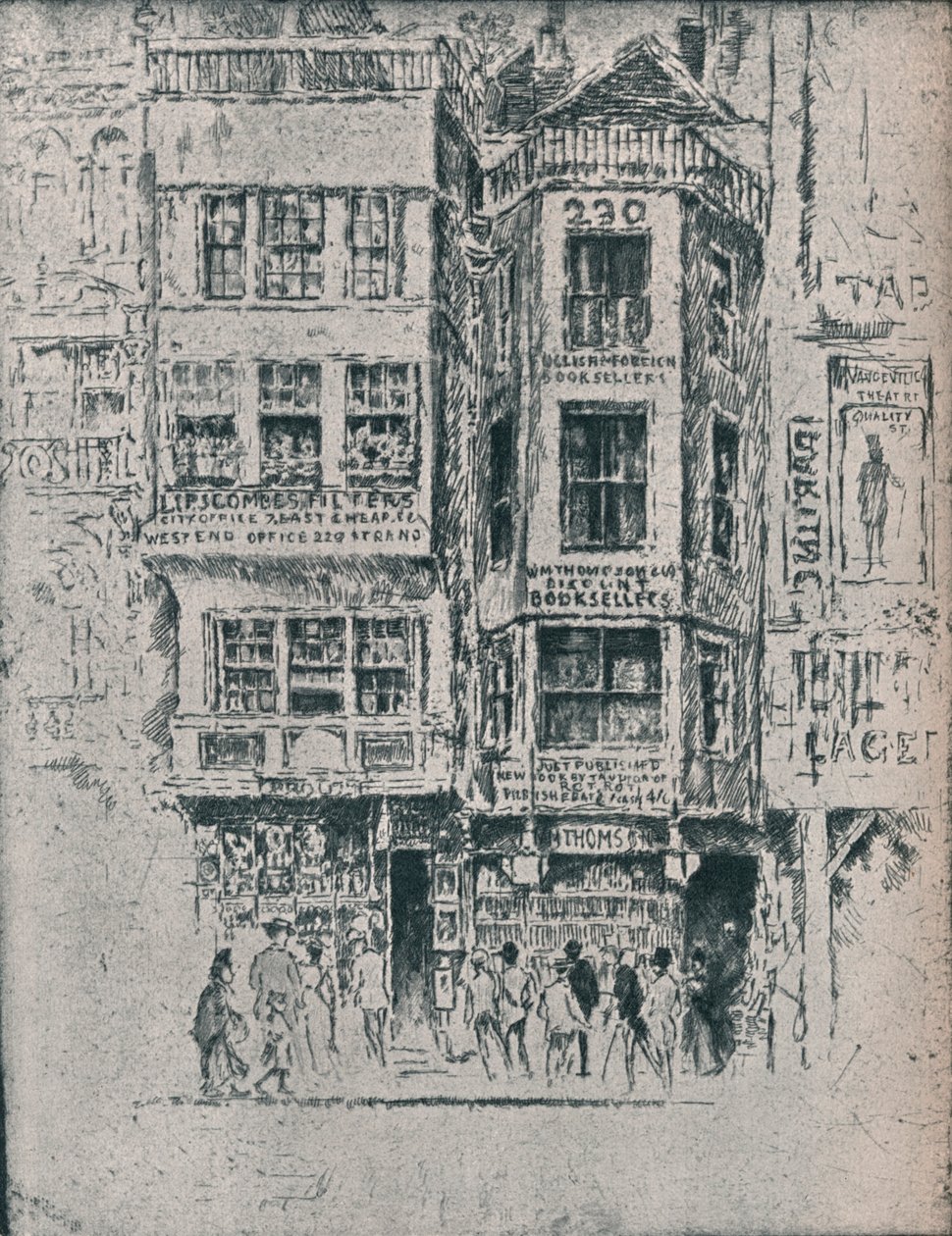 Eski Strand Mağazaları, c1900, 1906-7 by Joseph Pennell