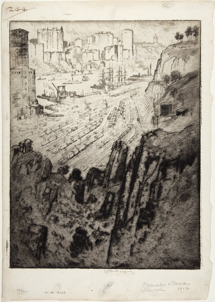 Palisades ve Saraylar by Joseph Pennell