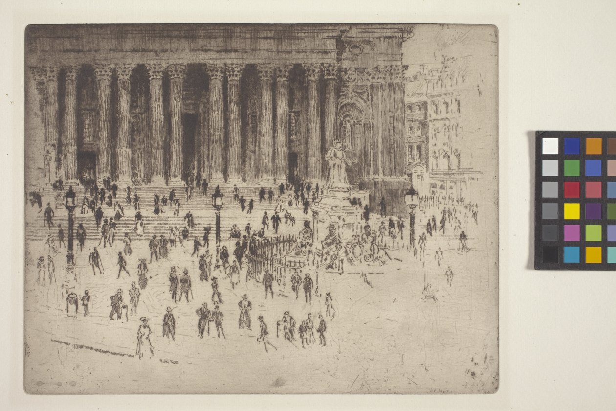 Kaldırım, St. Paul'S, Londra (gravür) by Joseph Pennell