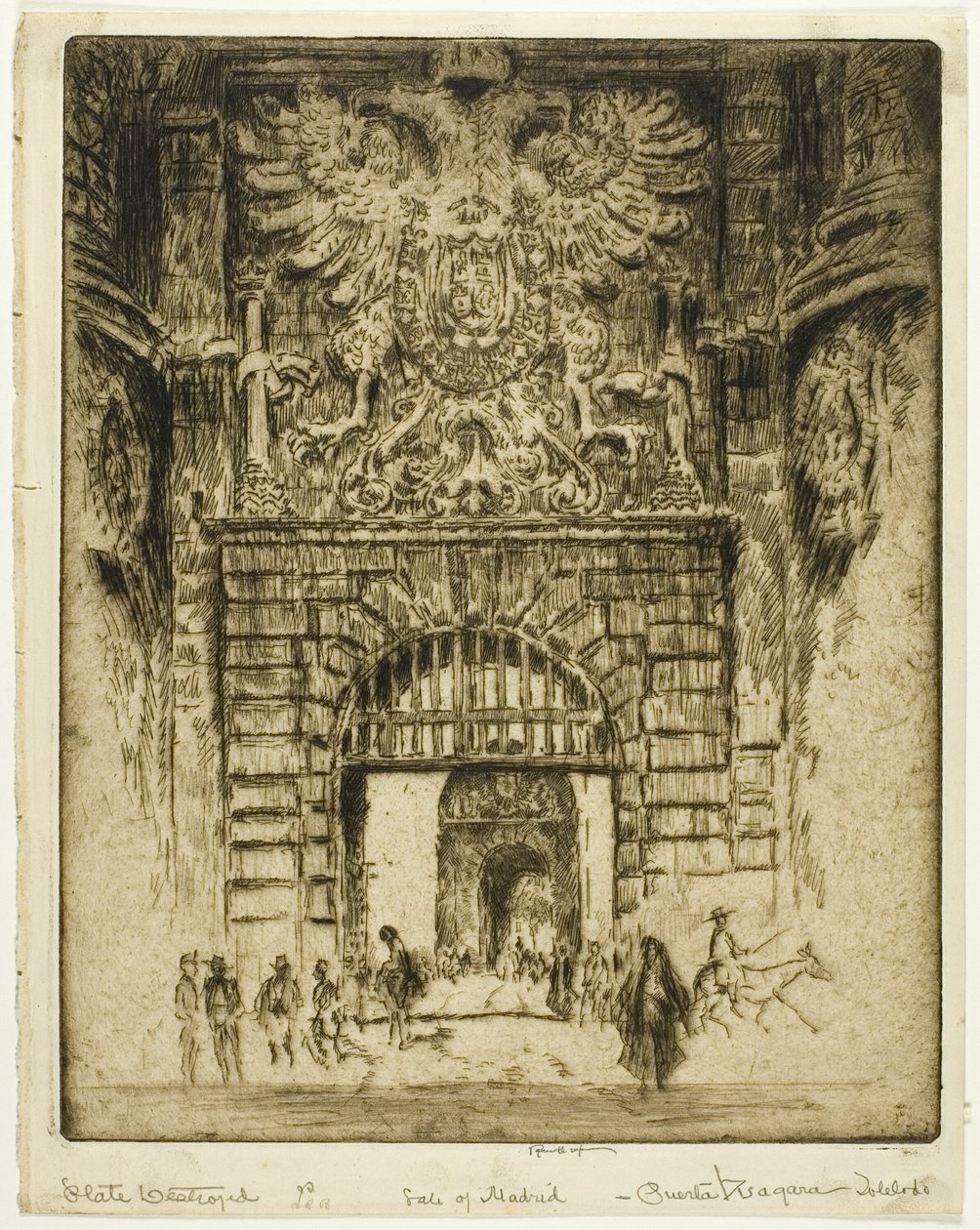 San Maclou Sundurması, Rouen by Joseph Pennell