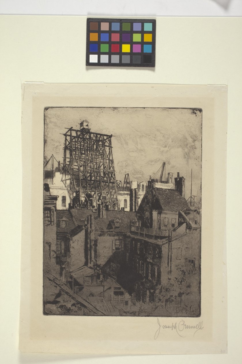 Kamu Binaları, Philadelphia (gravür) by Joseph Pennell