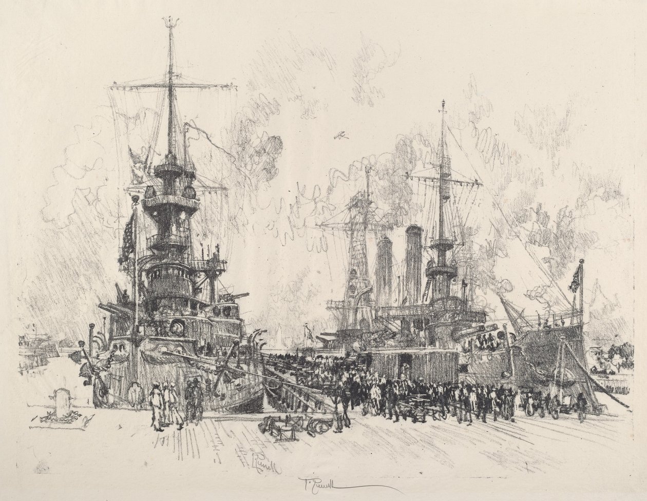 Yeniden Hizmete Hazır, 1917. by Joseph Pennell
