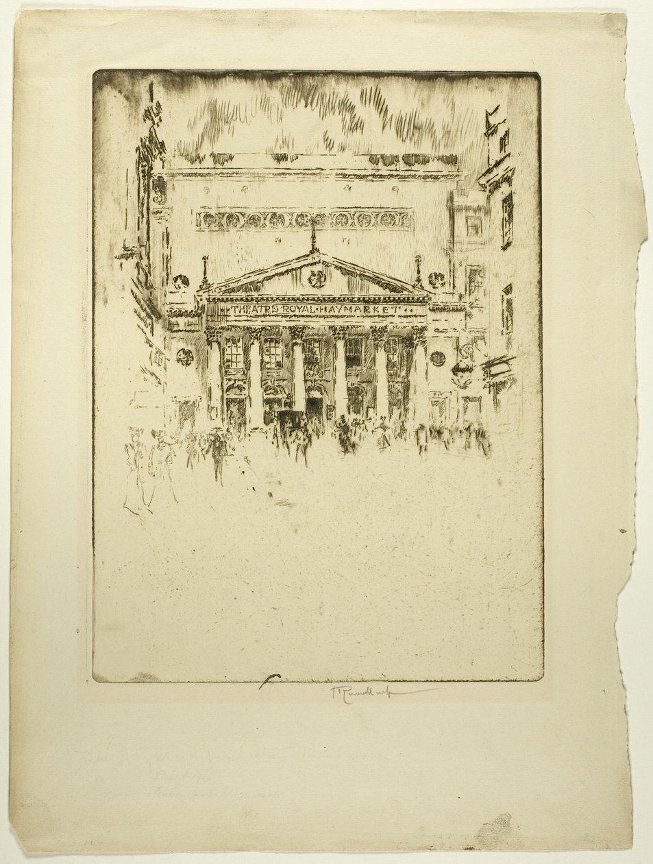 Kraliyet Haymarket Tiyatrosu by Joseph Pennell