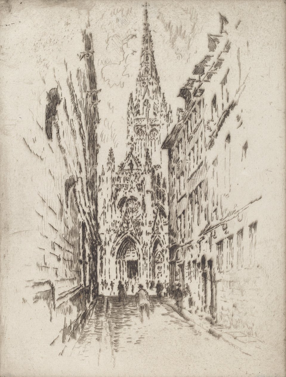San Maclou, Rouen, 1907. by Joseph Pennell