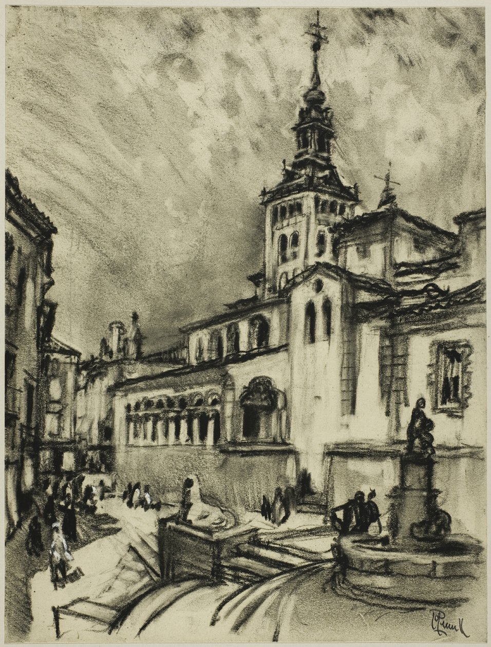 San Martin, Segovia by Joseph Pennell