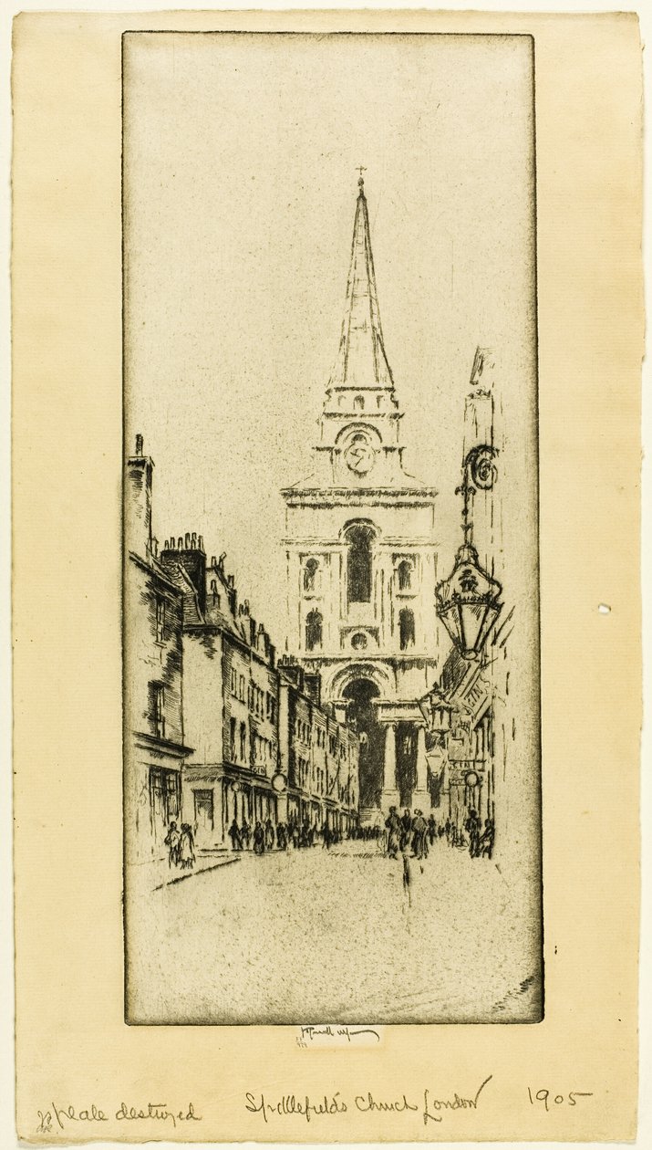 Spitalfield Kilisesi by Joseph Pennell