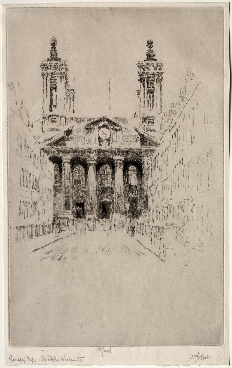 Johns, Westminster, 1895. by Joseph Pennell