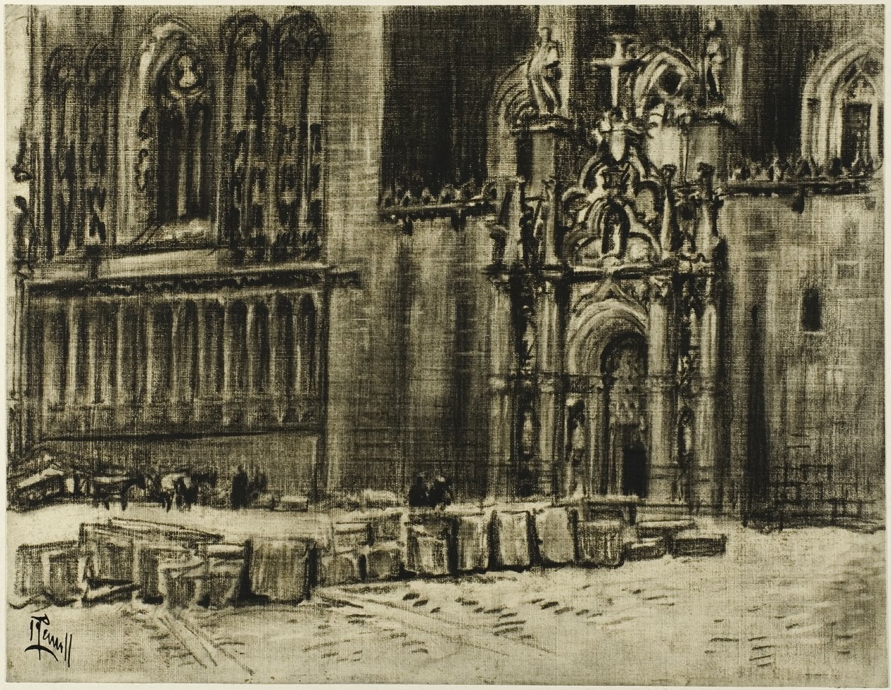 Aziz Juan de los Reyes, Kapı ve Zincirler by Joseph Pennell