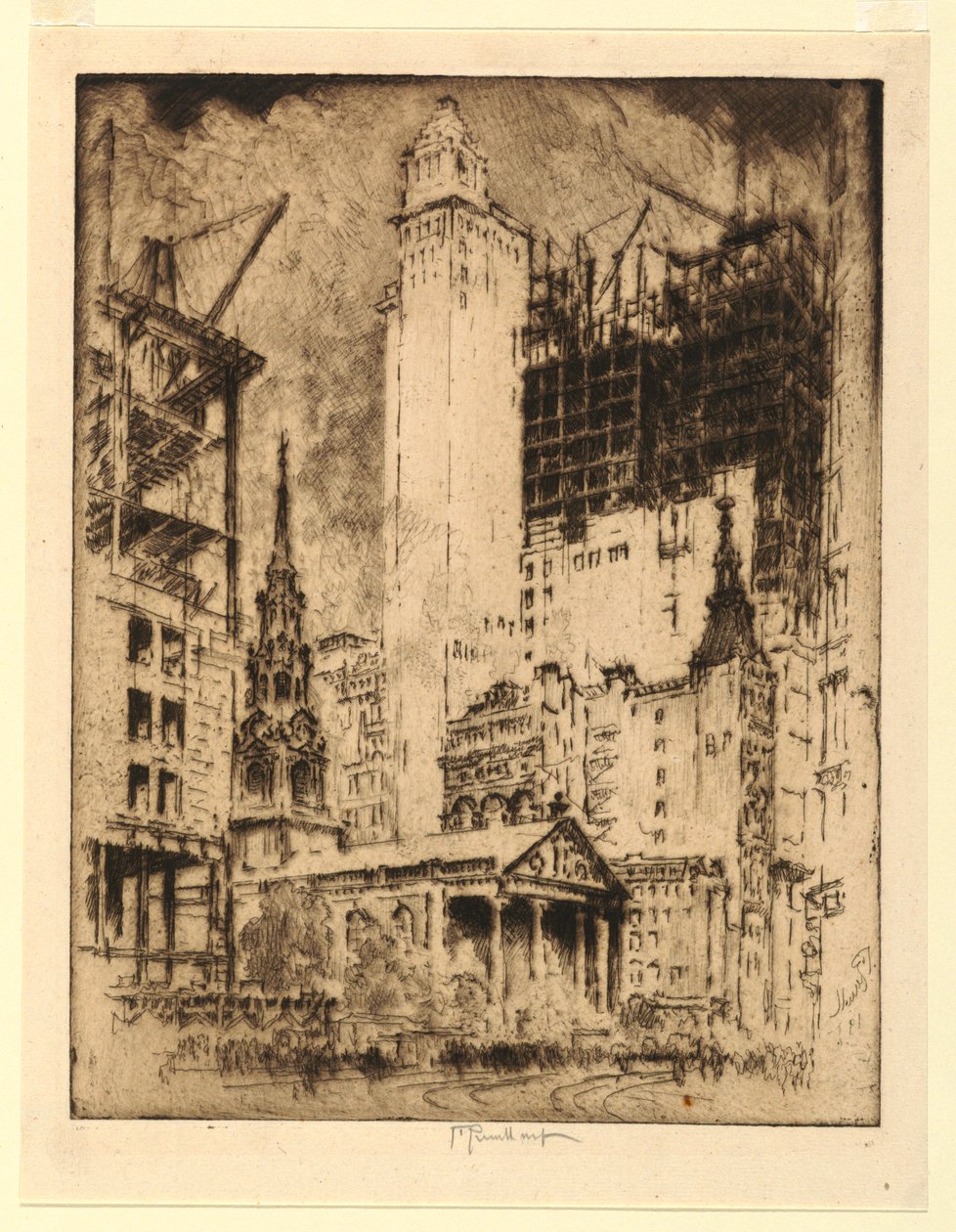 Aziz Paul, New York by Joseph Pennell