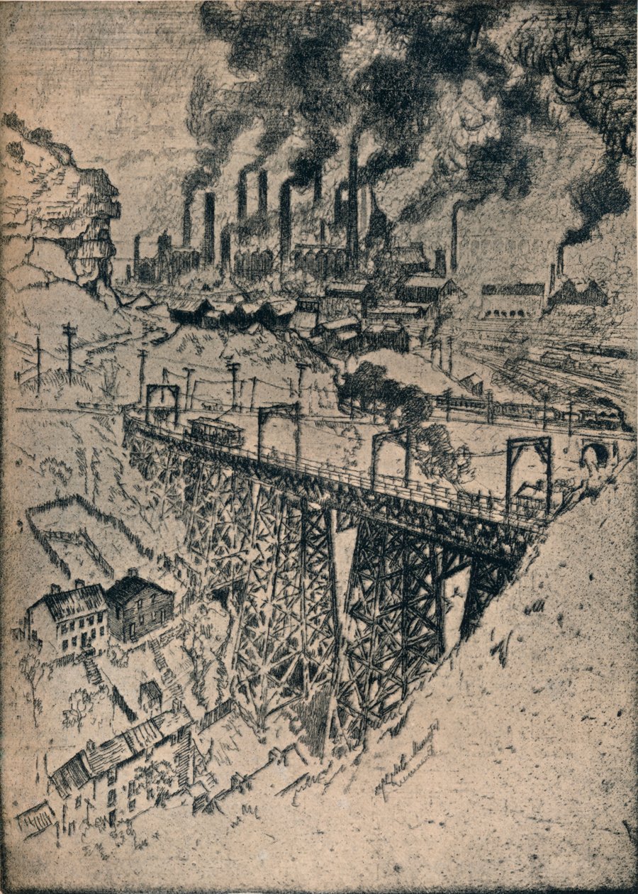 Çelik-Edgar Thomson İşleri, 1909 by Joseph Pennell