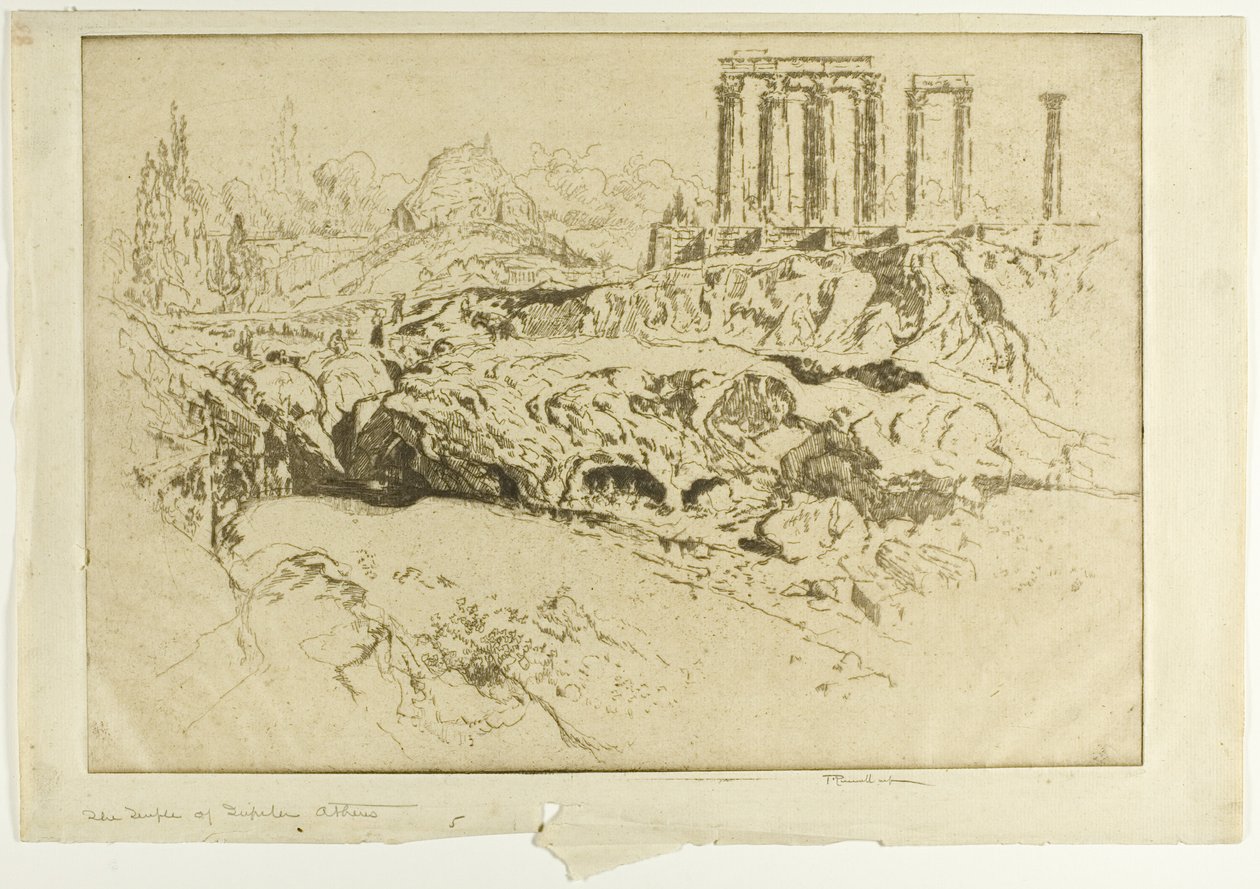 Jüpiter Tapınağı, Atina by Joseph Pennell