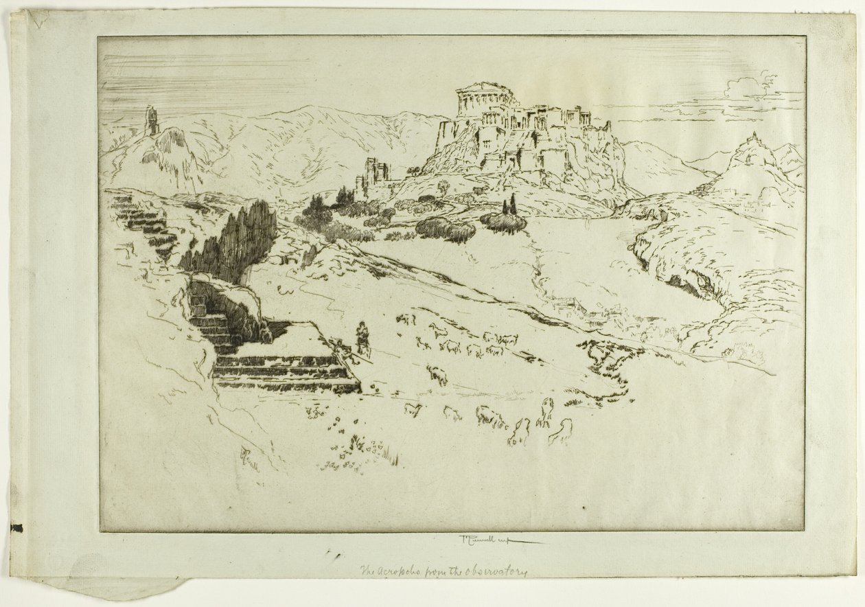 Gözlemevinden Akropolis by Joseph Pennell