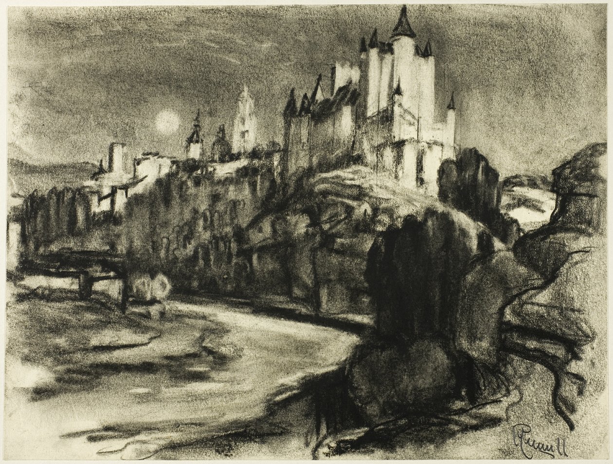 Alcazar, Segovia by Joseph Pennell