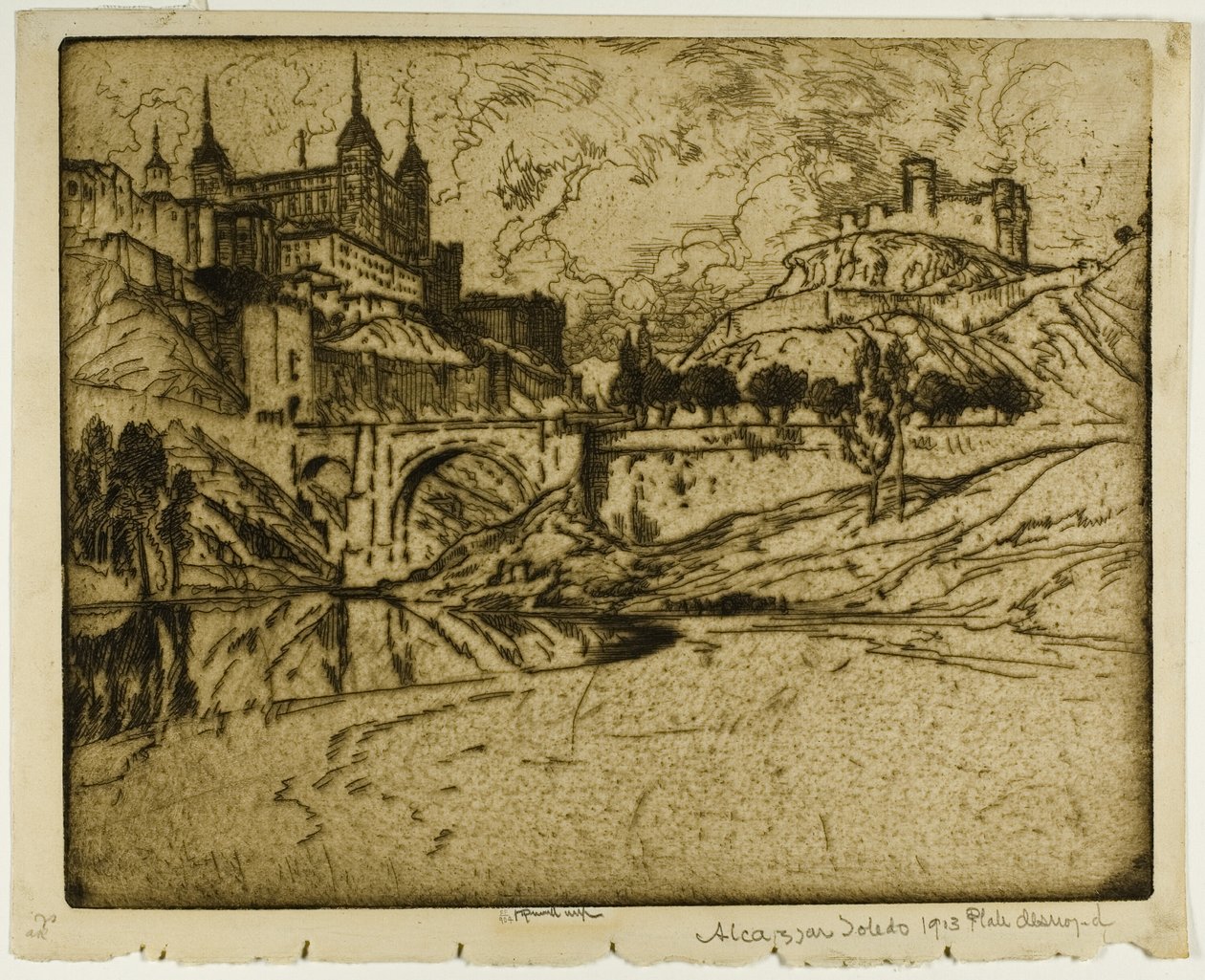 Alcazar, Toledo by Joseph Pennell