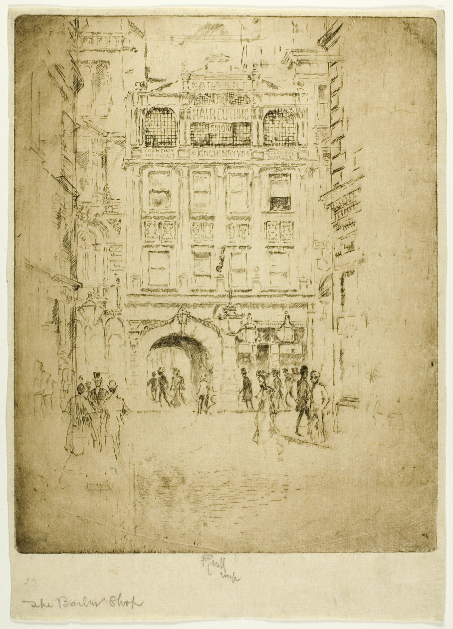 Berber Dükkanı by Joseph Pennell