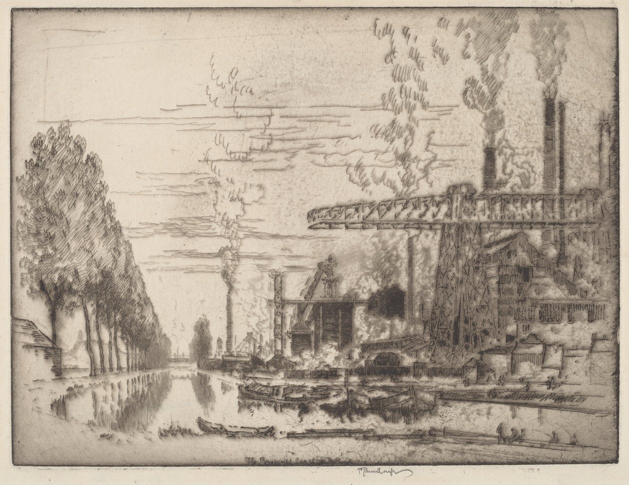 Brüksel Kanalı, Modern Bir Hobbema by Joseph Pennell